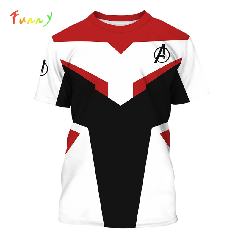 

3D Printed Avengers Endgame Kids Shirt Boy Cosplay Costume Superhero T Shirt Girl Top Captain Marvel Short Sleeve Tees