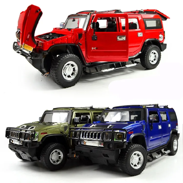 1:24 Hummer H2 модель автомобиля сплав модели автомобиля высокая имитационная модель джип внедорожные транспортные средства