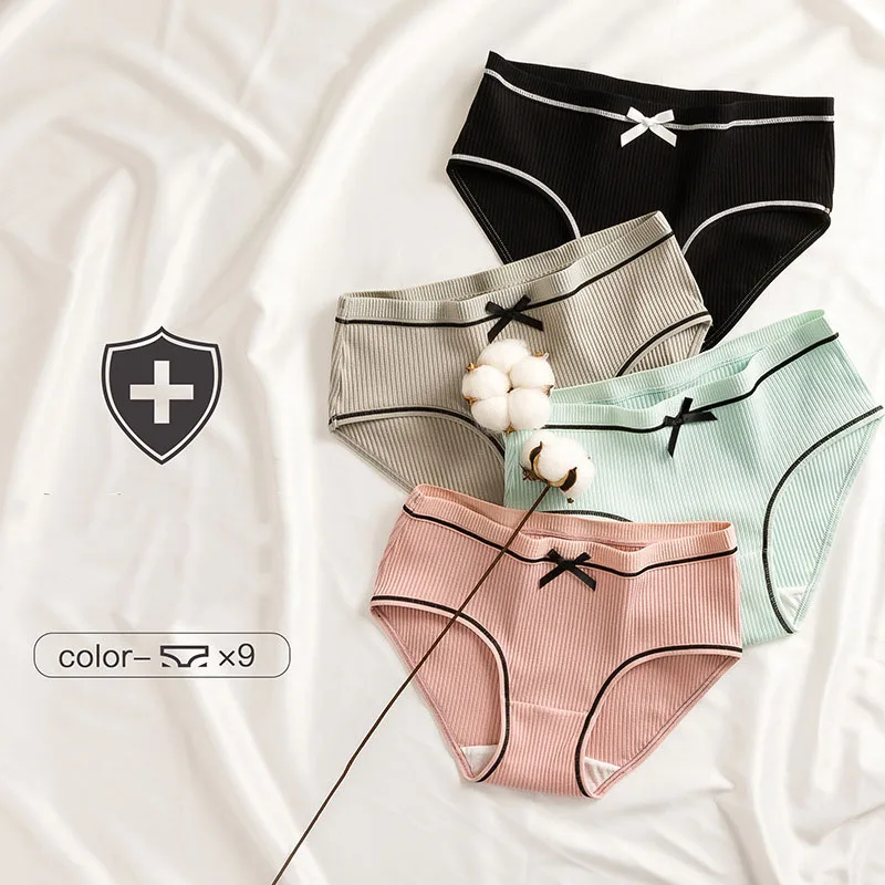 

New Tangas Women Sexy Models Japanese Thread Cotton Ladies Underwear Large Size Waist Breathable Cotton Briefs Panties Women