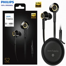 PHILIPS S2 оригинальные Hi-Fi наушники с высоким разрешением Fever телефонный звонок провод контроль с пшеницей наушники-вкладыши поддержка официальный тест