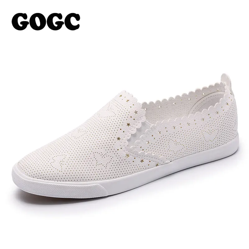 

GOGC 2019 Slipony Women Shoes with Hole Breathable Women Flat Shoes Casual Shoes Women Sneakers Summer Autunm footwear G940