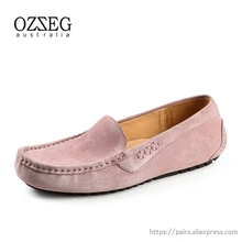 OZZEG/Брендовая обувь; женская обувь из натуральной кожи; мокасины; Лоферы для мам; мягкая повседневная обувь на плоской подошве для отдыха; женские балетки для вождения