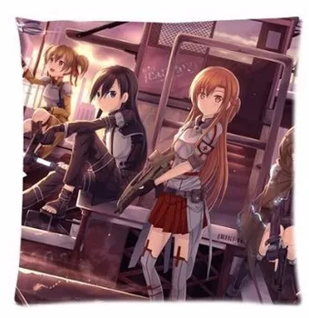

Wholesale Customized Japanese Anime Cartoon Sword Art Online SAO Nice Throw Square Pillowcase Nice Home Decorative Cushion Case