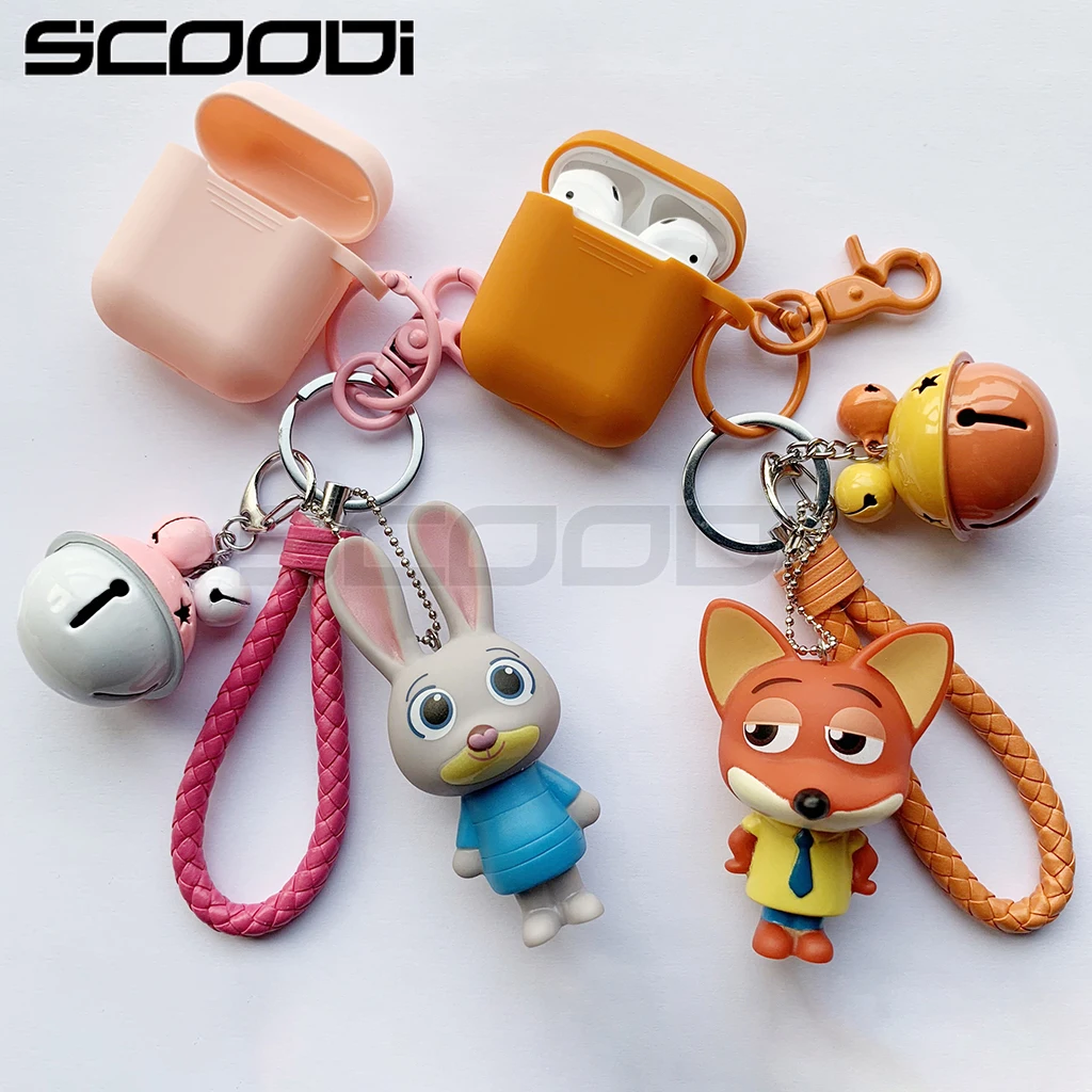 

Animal city Cover for Apple Airpods Case Cartoon Decorative Judy Nick Accessories Protective Bluetooth Silicone Earphone Case