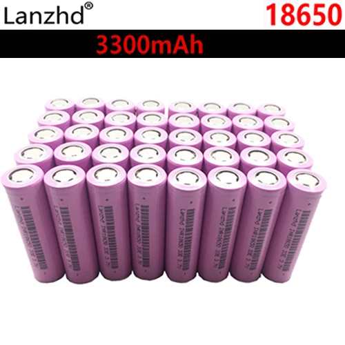 Li-ion 3.7 V 3300mAh Batterie rechargeable 18650 avec bornes à souder