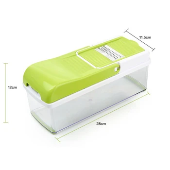 

Kitchen Accessories Vegetable Cutter Gadget 6 Blades Potato Cutter Potato Cutter Chopper Stainless French Fries Slicer