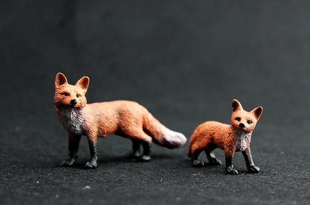 Original Wild Life Zoo Animal Red Fox Figurine Collectible Figures Original Wild Life Zoo Animal Red Fox Figurine Collectible Figures Educational Toys For Children Gift