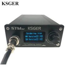 KSGER OLED Stazione di Saldatura T12 ILS Strumenti di Ferro STM32 2.1S Regolatore di Temperatura Elettronico Maniglia Del Supporto Del Basamento di Saldatura 220V