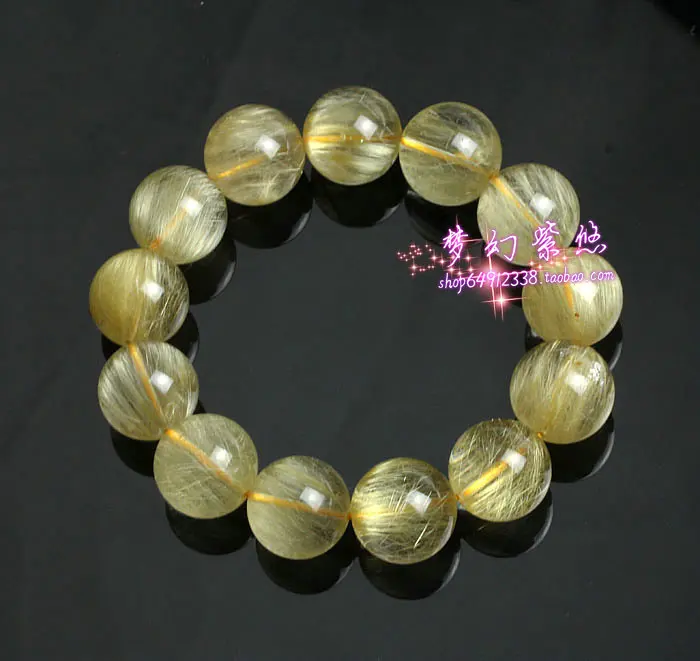 

Natural rutilated bracelet natural rutilated bracelet lucky Men large particles rutilated