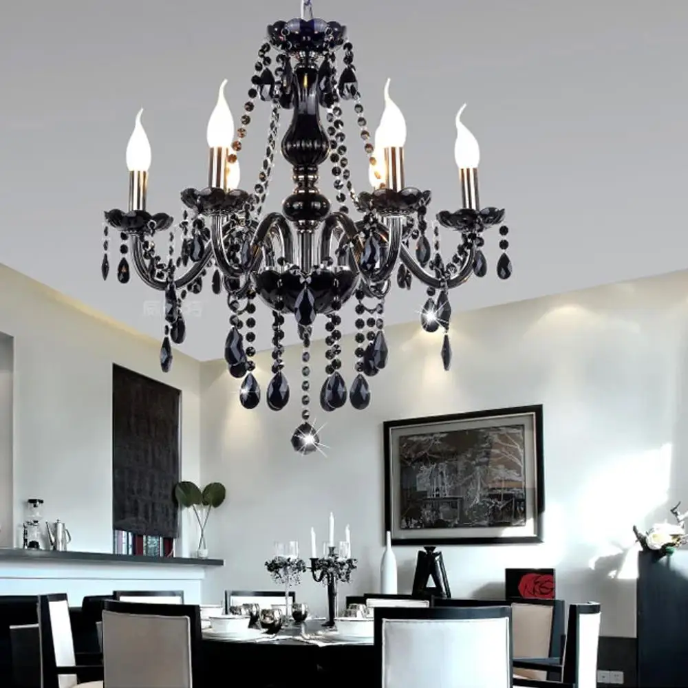 Compare Prices On Black Chandelier Lamp Online Shoppingbuy Low - Black Crystal Chandelier France Design K Lustre Fixture Heads Diy Artchandeliers Lights Candle Flame compare prices on black chandelier lamp online shoppingbuy low - black crystal chandelier france design k lustre fixture heads diy artchandeliers lights candle flame