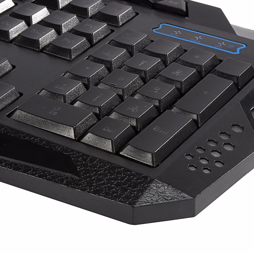 Russian English Version Keyboard Standard USB Wired Backlit Gaming Ergonomics 3 Color Switchable LED For Laptop Computer (4)