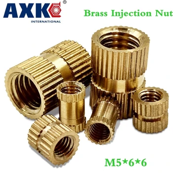 

Axk 200 Pieces M5*6*6 Brass Injection Nut Copper Inserts Knurled Nuts Flower Mother Thread Screw M2 To M8