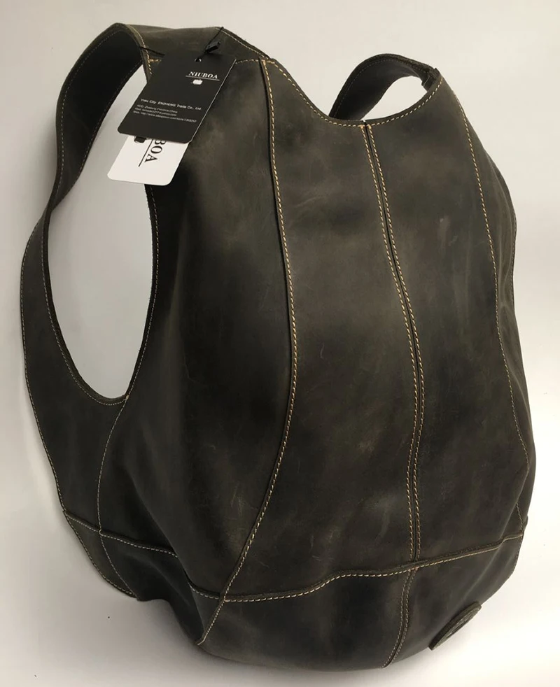 Рюкзак из натуральной кожи вне безопасной карман пакет сумки Для мужчин или Для женщин велосипеды коровьей рюкзак плечо персонализированные Hug мешок