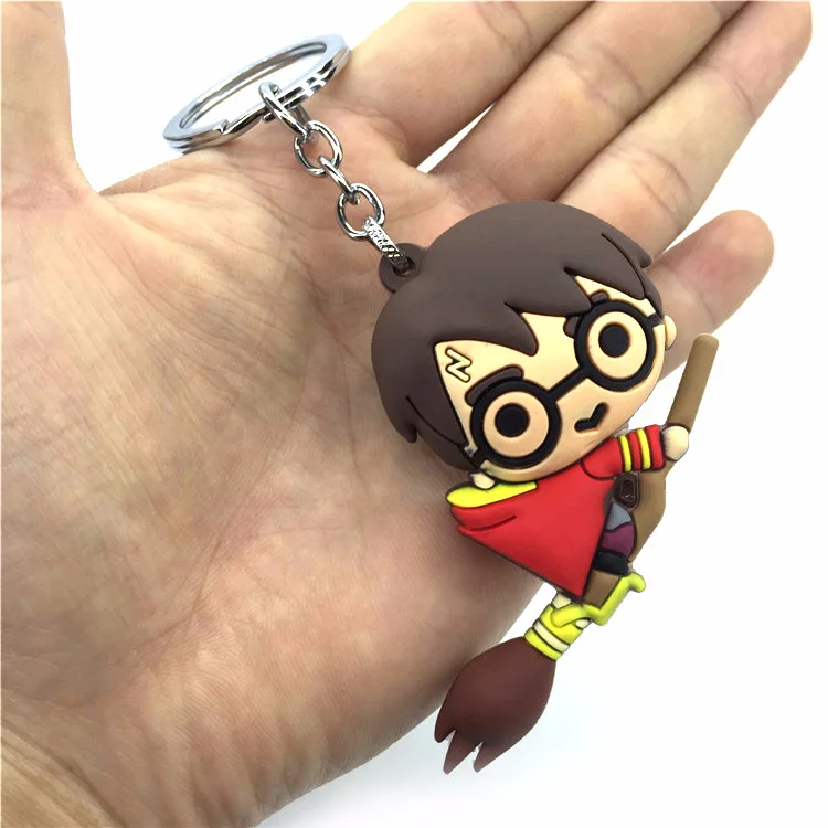 

Avengers Harri Potter Keychain Action Figure Toy Mini Key Chain Figure Harri Potter Spiderman Model toy Birthday Gift Children