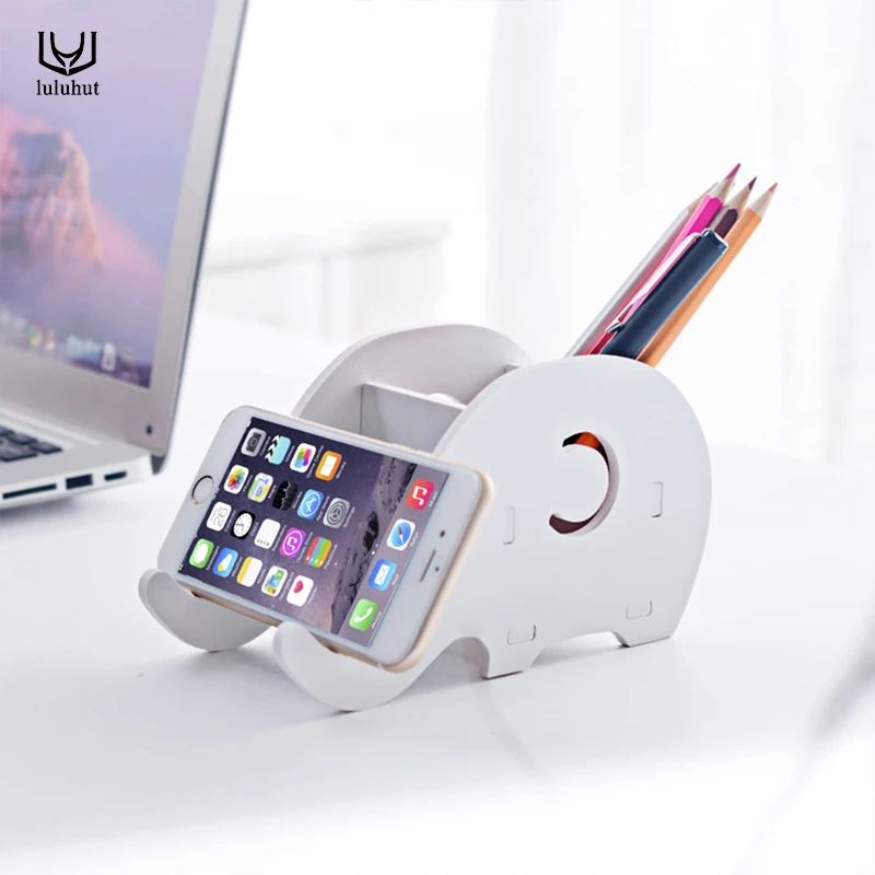 

luluhut Diy desktop wooden box sundries organizer stationery wooden storage case wooden pencil case decorative wood container