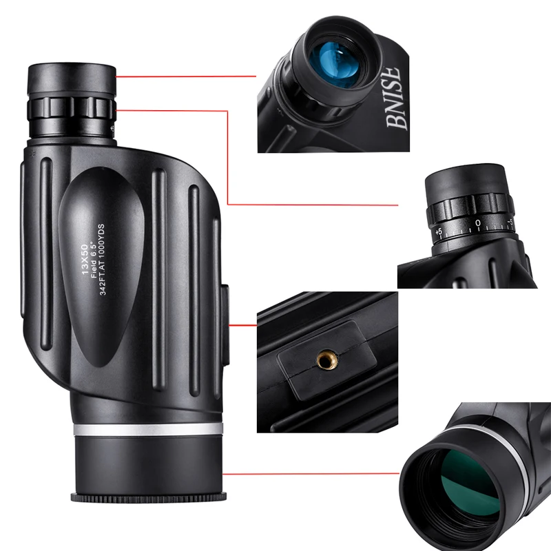 BNISE Monocular Professional 13x50 Hunting Birdwatching Waterproof Monoculo Ninos Portable Telescope for Adult Porro Prism Optik BNISE Monocular Professional 13x50 Hunting Birdwatching Waterproof Monoculo Ninos Portable Telescope for Adult Porro Prism Optik