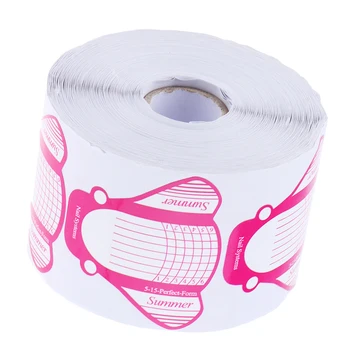 

Pack of 500 Nail Form, Nail Art Guide Stickers for Acrylic UV Gel Nail Tips Manicure Extension Tools