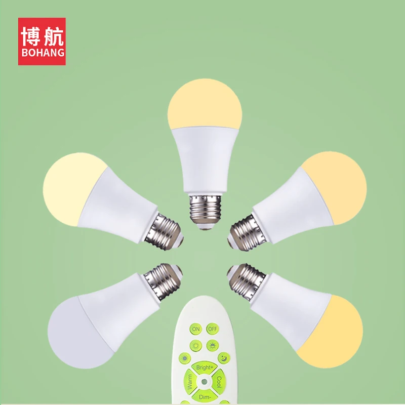 Beste BOHANG Draadloze Afstandsbediening Dimbare 5 w E27 Led Lamp 220 v 3000 6500 k Lampen Night Lights Wit warm wit Neutraal licht