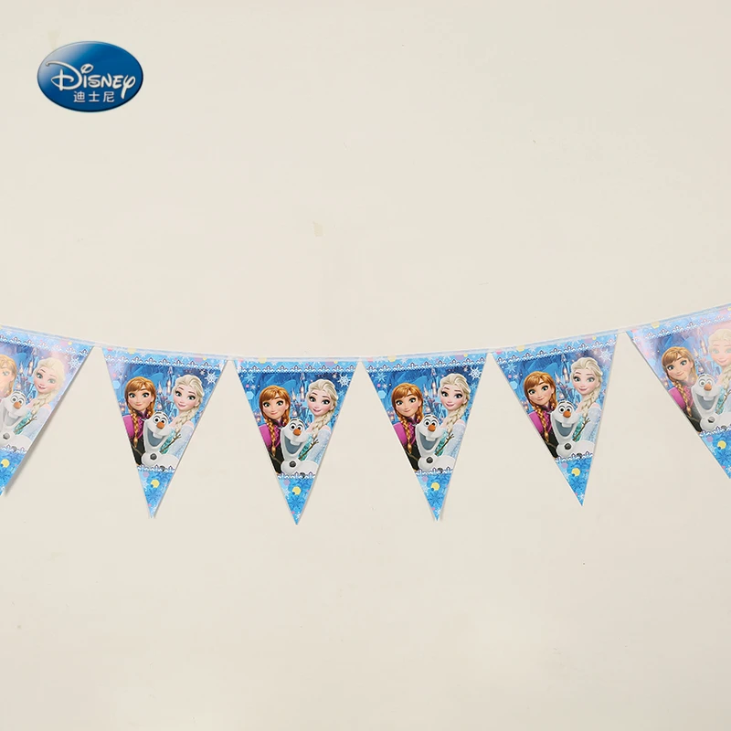 Вечерние принадлежности 1 набор 2,8 м Замороженные тематические праздничные Детские День рождения декоративная бумага для вечеринок баннер овсянка Вымпел включая 12 флаг