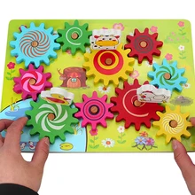 Ферма Животных деревянная Шестерня блокирует обучение Развивающие игрушки для детей Дети От 1 до 3 лет