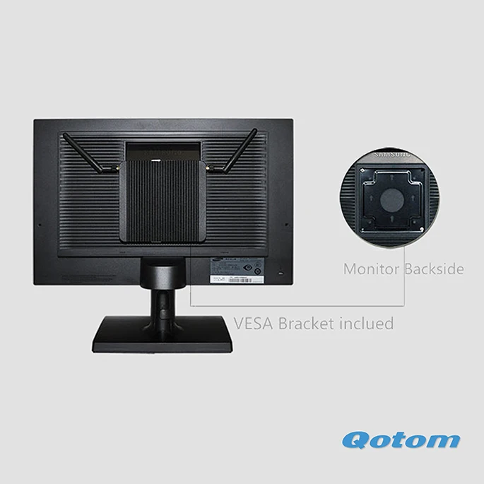 Мини-ПК X86 4 * Lan Gigabit Qotom-Q190G4U-S01 с celeron J1900 quad core 4 * usb VGA межсетевой экран Multi- функция Pfsense маршрутизатор