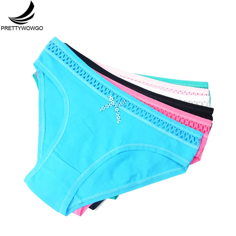 Prettywowgo 6 pcs/lot 2018 Hot Sale High Quality Hollow Out Cotton Panties For Ladies Sexy Women's Briefs 6788