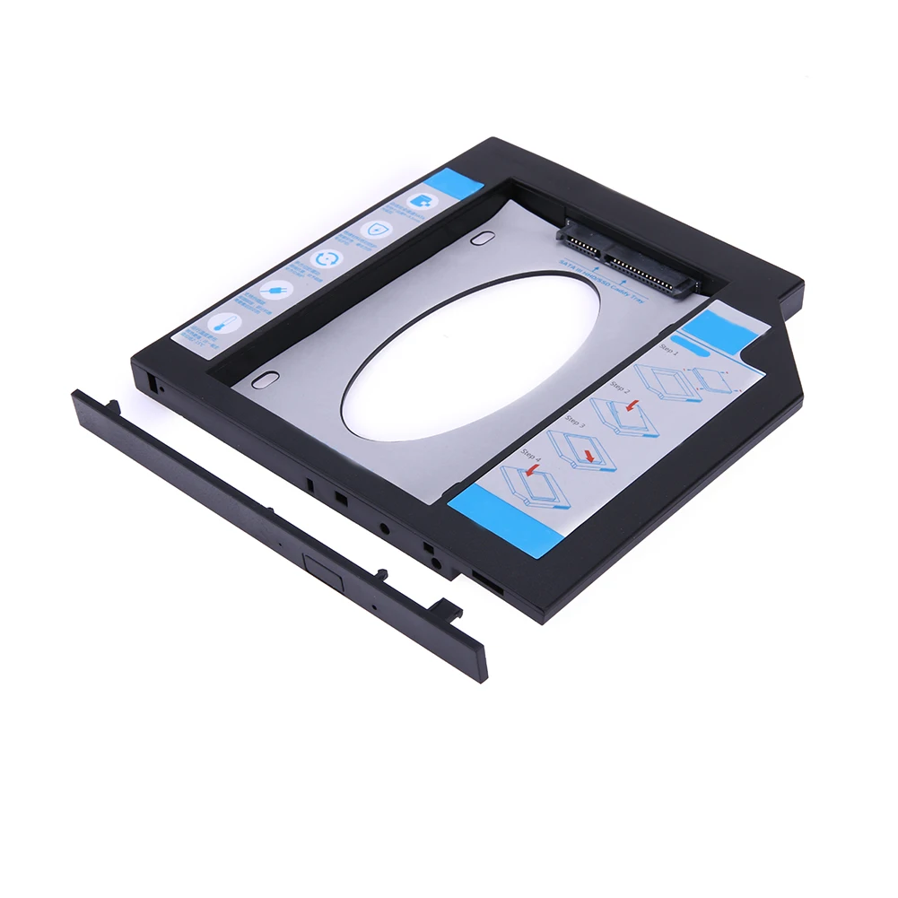 Оптический Bay жесткий диск 2nd SATA 2,5 "Алюминий жесткий диск SSD 9,5 мм внешний жесткий диск Корпус Оптический Bay ноутбуки