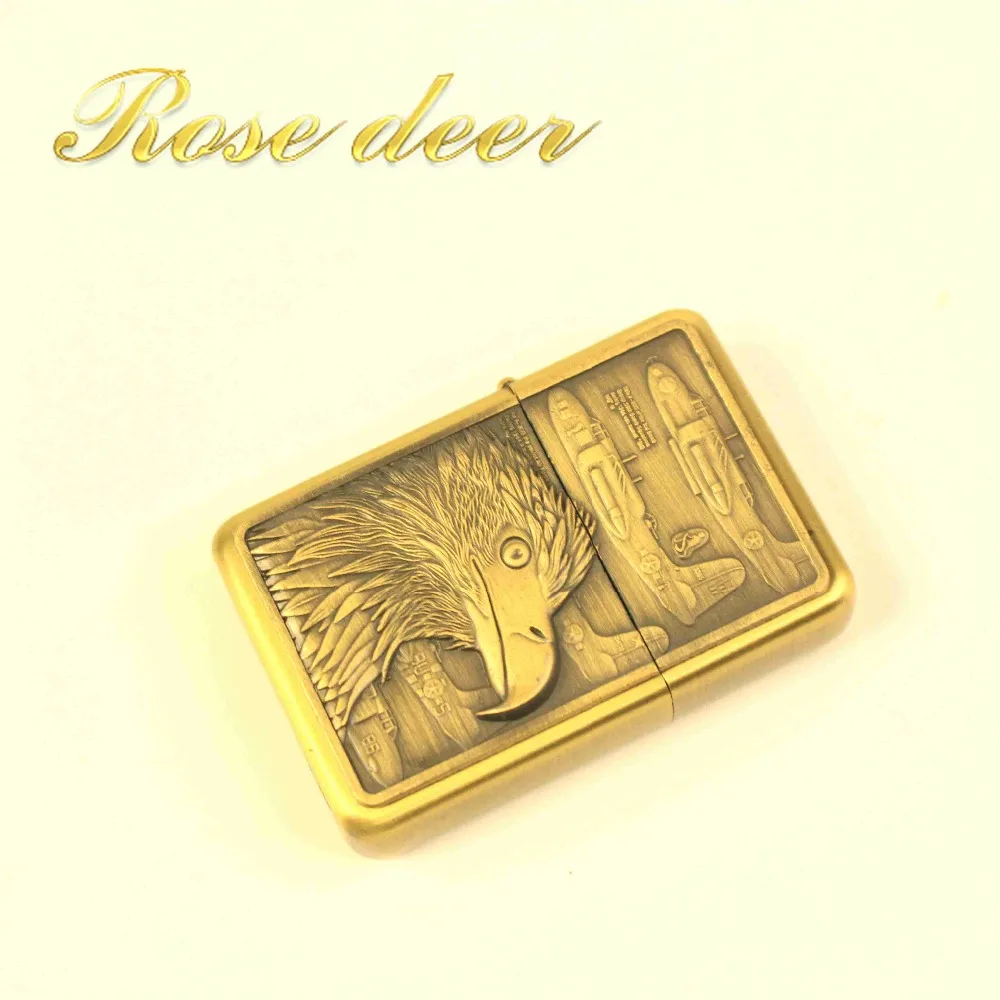 

Windproof Refillable Cigarette Fire Lighter Stainless Steel Kerosene Oil Lighter Gasoline Metal Retro Men Gadgets Bar Lighters