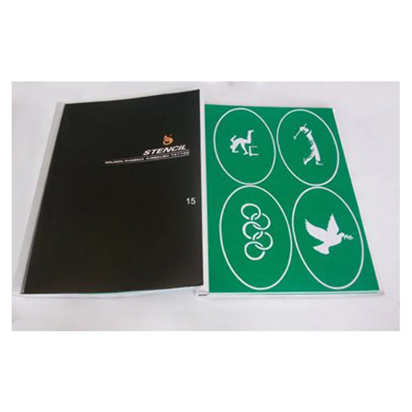 

New Self-Adhesive Body Art Temporary Airbrush Tattoo Stencil Book 2PH-SB015