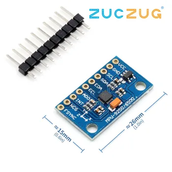 

1Set IIC/I2C MPU-9255 MPU9255 Three-Axis Gyroscope+Accelerator+Magnetometer Sensor Board Module GY-9255 3-5V Power