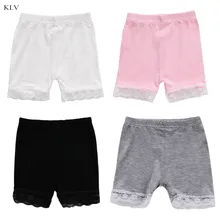 KLV,, новые детские шорты для девочек Однотонные кружевные штаны детские безопасные шорты для девочек шорты для здоровья, облегающие шорты
