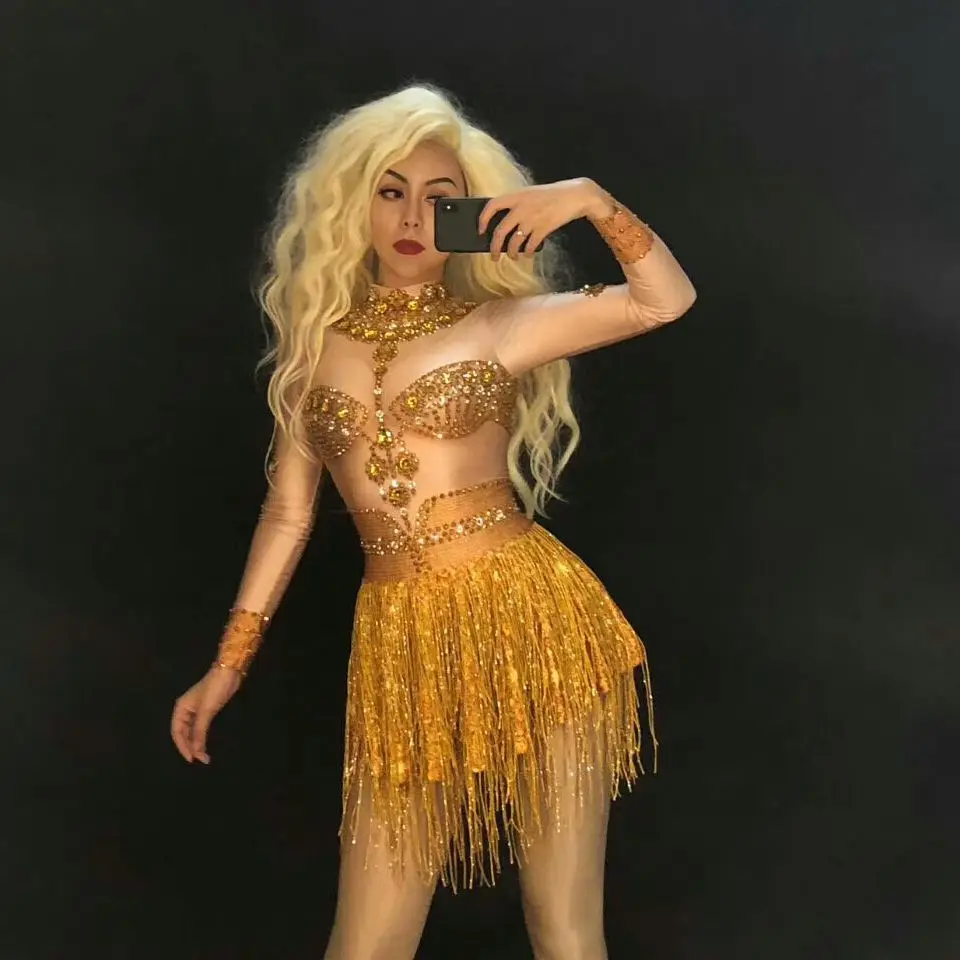 Tenues Plein Célébrer Gland Cristal Pour Dor Femmes Robe