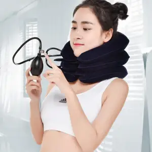 Image 3 - U Neck Pillow Air Inflatable Pillow Cervical Brace Neck Shoulder Pain Relax Support Massager Pillow Air Cushion Traction Soft