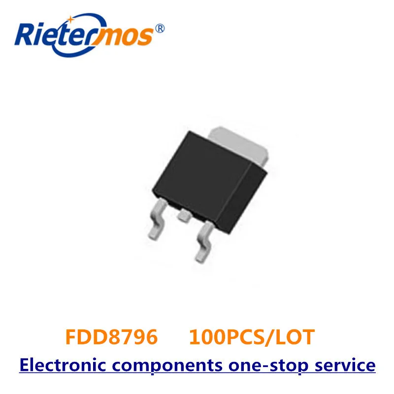 

100 шт FDD8796 TO252 8796 TO-252 Сделано в Китае
