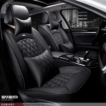 for FIAT Panda Ottimo C-Medium Palio Punto black brand luxury car leather seat cover front &rear Complete set car seat covers car seat covers leather full cover universal for front rear seat interior accessories for renault logan kia fiat honda lada
