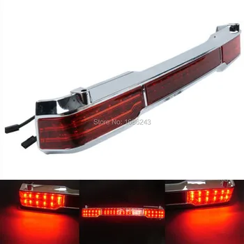 

New Chrome LED Tail Brake Light Fits For Harley Touring Trunk King Tour Electra Glide Free Shipping