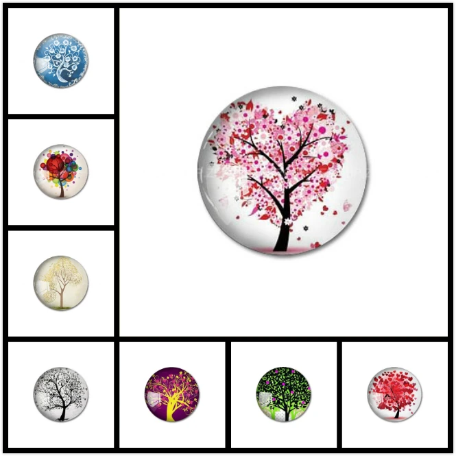 ZEROUP Round Photos Glass Cabochon Jewelry Finding fit Cameo Blank Settings Supplies for Components 25 | Украшения и аксессуары