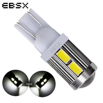

EBSX 100pcs T10 10SMD 5630 Lens LED 10 smd 5730 168 194 Car Light Auto Car Styling Parking Side Light White License Plate Lamp