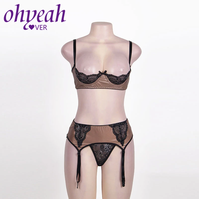Ohyeahlover Women Open Cup Bra Set Sex Lingerie Erotic Plus Size 5XL Feminino Lace Push Up Bra Intimo Donna Sexy Hot RM80313 Ohyeahlover Women Open Cup Bra Set Sex Lingerie Erotic Plus Size 5XL Feminino Lace Push Up Bra Intimo Donna Sexy Hot RM80313