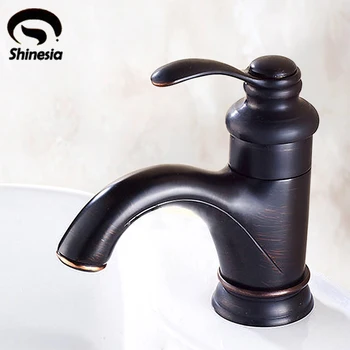 

Oil Rubbed Bronze Teapot Shape Single Bathroom Vanity Basin Faucet Mixer Tap