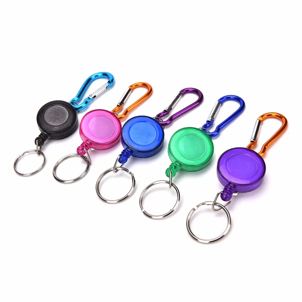 

1 x Retractable Reel Badge Holder Fly Fishing Zingers Carabiner Clip with ID Card Holders Drop shipping