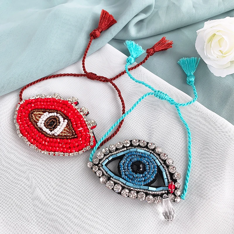 Регулируемый Злой Глаз сердце браслет MIYUKI Pulseras Mujer Винтаж ручной работы