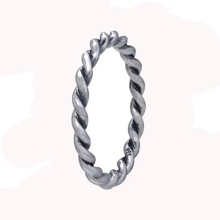 Высокое качество 925 стерлингового серебра простой шахматном порядке кольцо Подходит Европейский Для мужчин wo Для мужчин вечерние пара