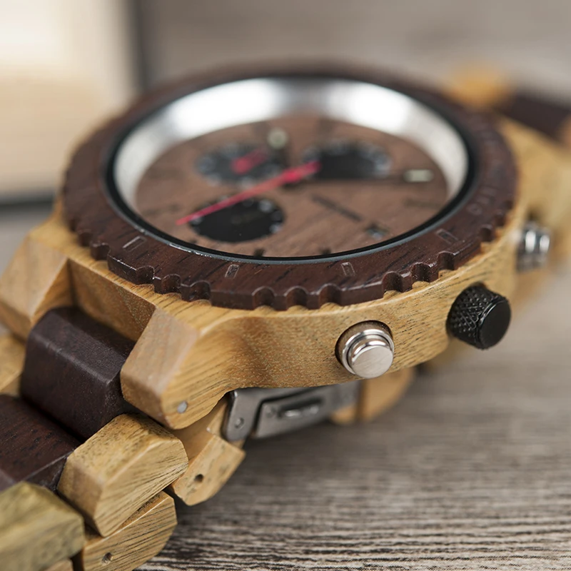 relogio masculino BOBO BIRD Watch Men Top Luxury Brand Wooden Timepieces Chronograph Quartz Watches Men's Gifts Drop Shipping