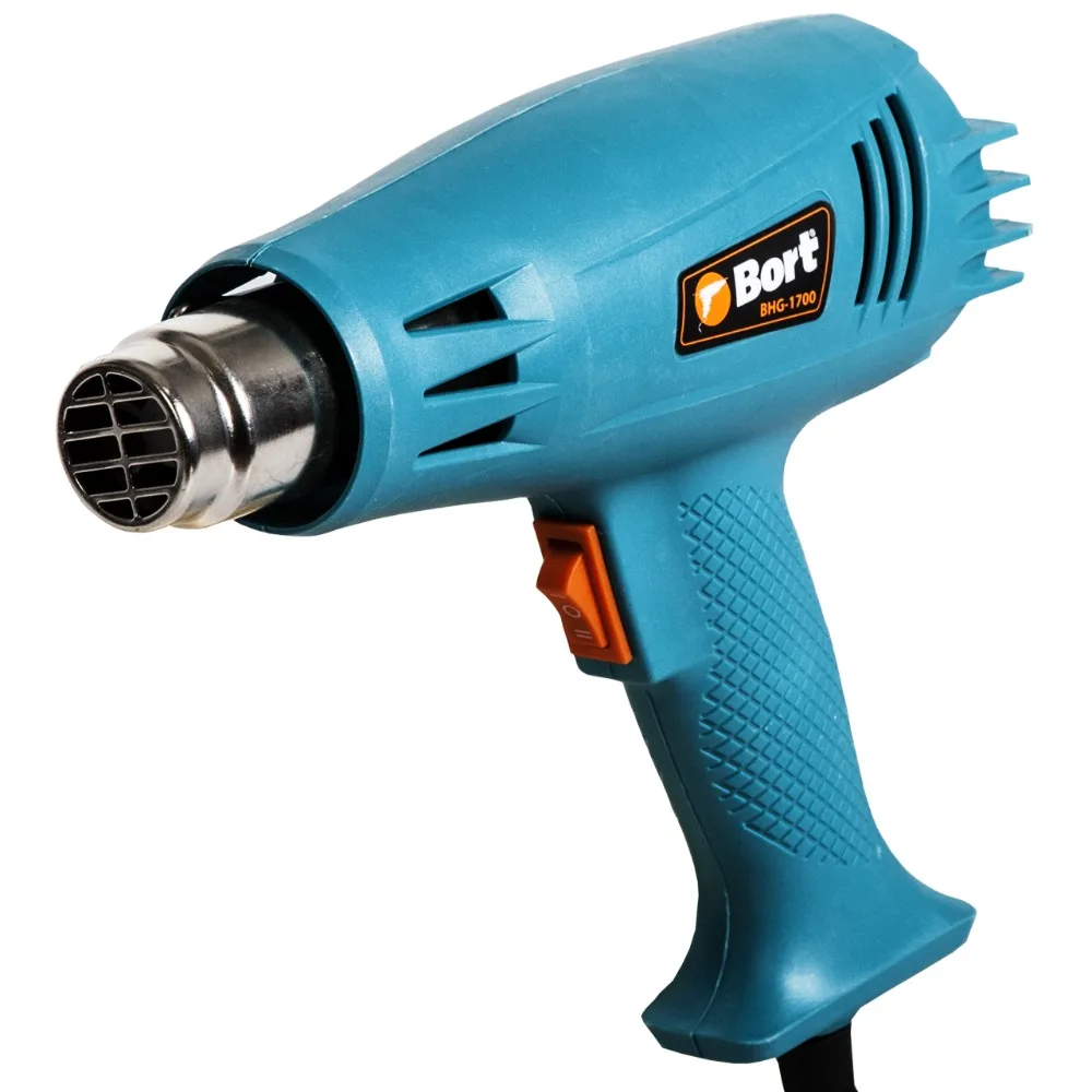 Фен технический Bort BHG 1700 (Мощность 1600 Вт 2 режима температура 300°С/500°С воздушный