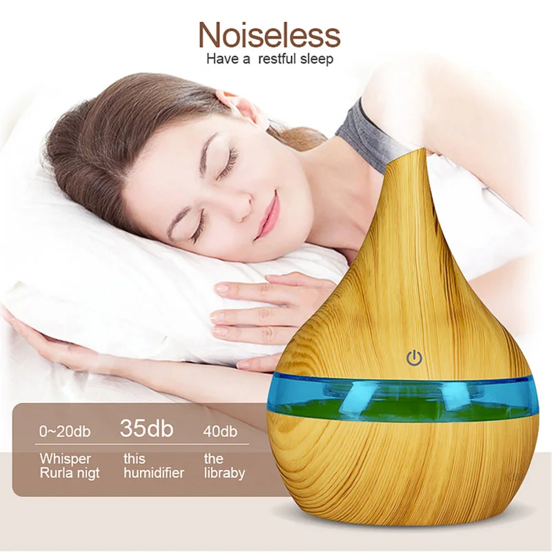 

Aroma Diffuser Face Skin Mouisture USB Electric 300ml Wood Ultrasonic Air Humidifier Essential Oil Aromatherapy Cool Mist Maker