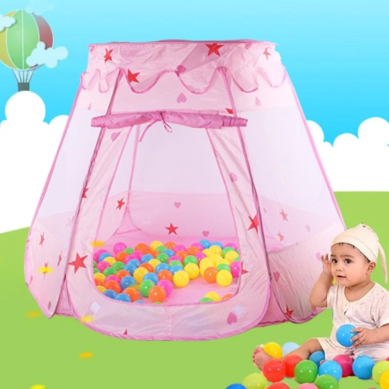 

Portable Foldable Princess Castle Play House Indoor Outdoor Children Kids Play Tent Ocean Ball Pool + Balls Kids Gift