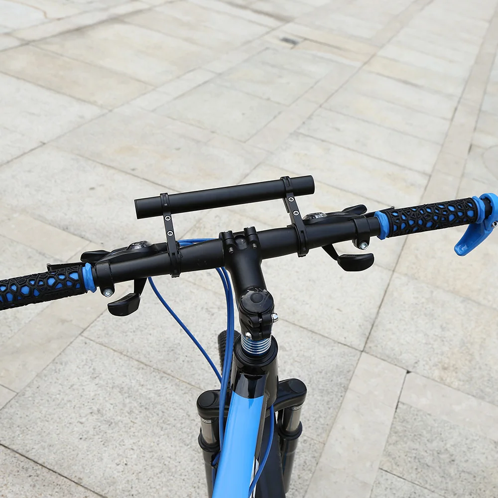 Best Bicycle Handlebar Aluminium Alloy MTB Bike Handlebar Extender Bracket Cycling Headlight Bar Computer Holder Lantern Lamp Stand