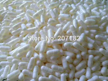 

5000 Size 5 White/White Joined Solid Color gel cap, 5# Empty Gelatin Capsule---Joined Available only