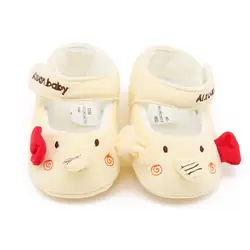 Новорожденных детская обувь детская прекрасная форма животных обувь Мягкий хлопок для первых шагов малыша обувь 0-18 месяцев